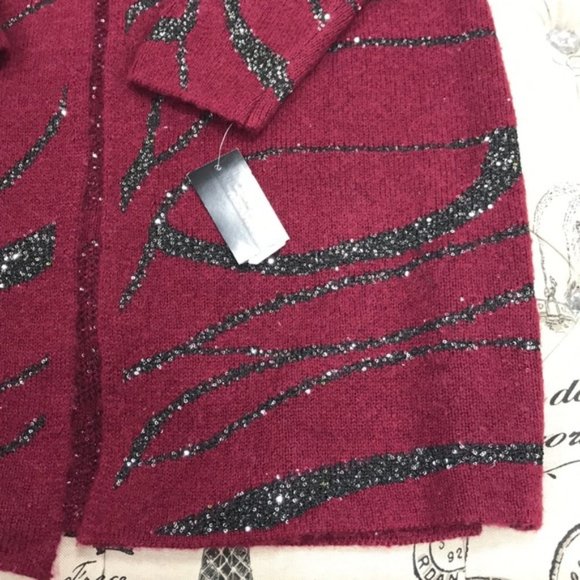 Alfani Sequin Open-Front Cardigan - Picture 6 of 7